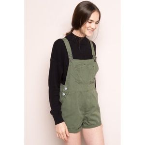 Brandy meville overall shorts dark green
